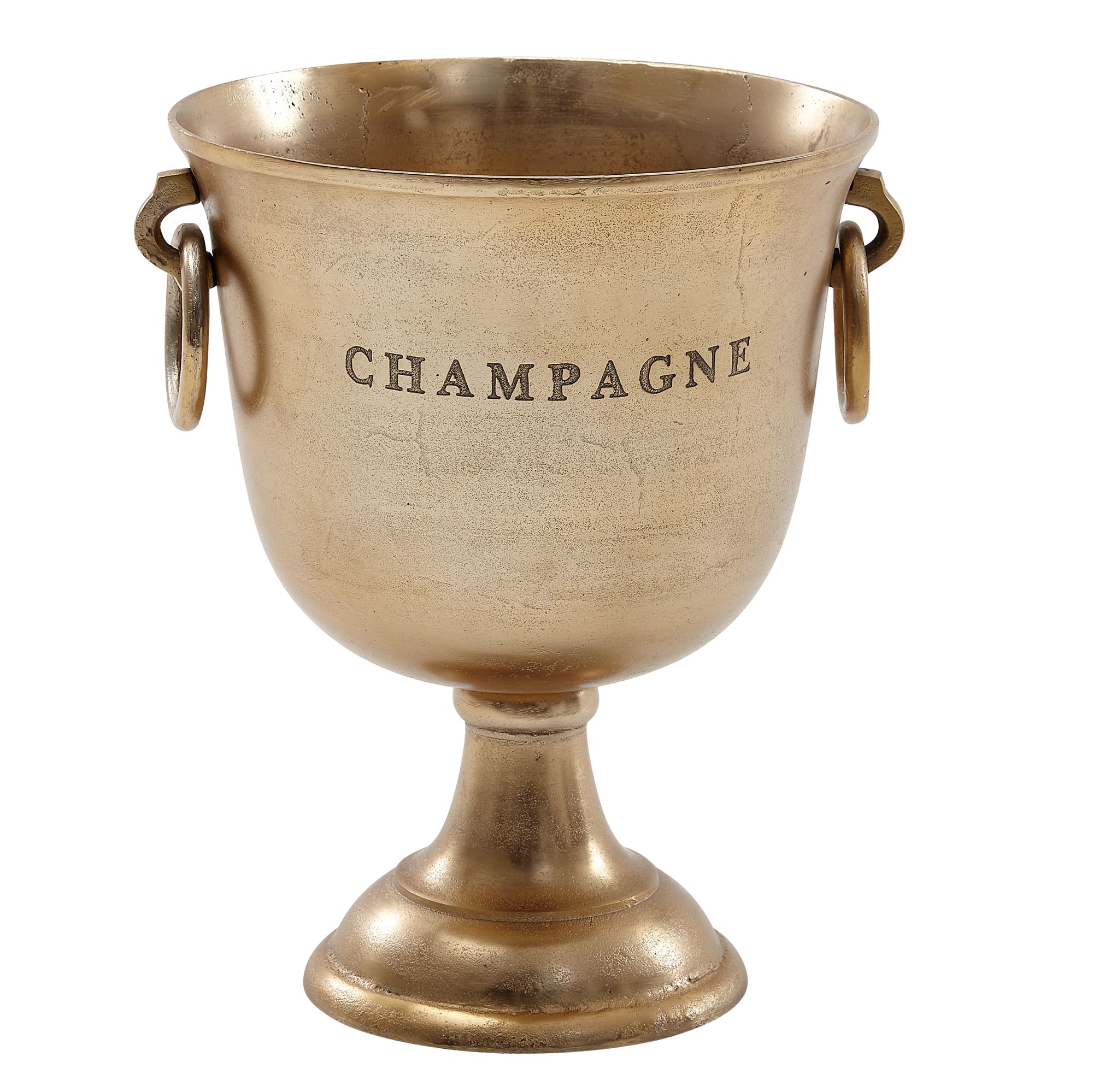 Champagnekoeler goud 28,5x37,5x28,5 cm aluminium massieve champagnekoeler groot