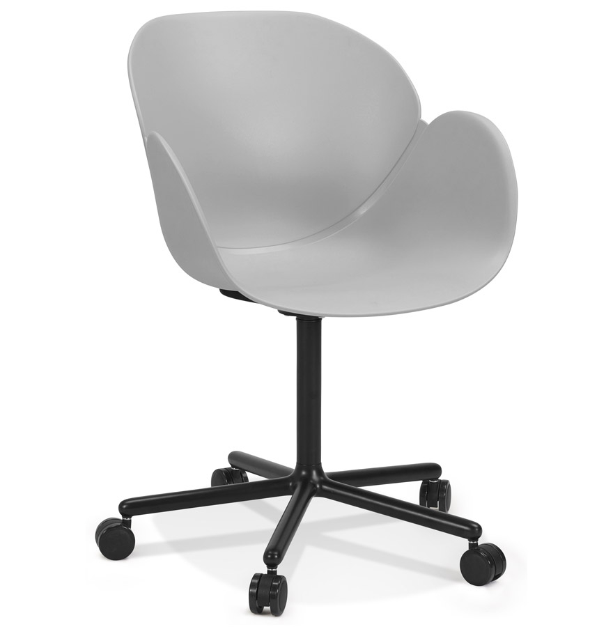 Alterego Chaise de bureau ORION Couleur du cadre Noir Assise Gris