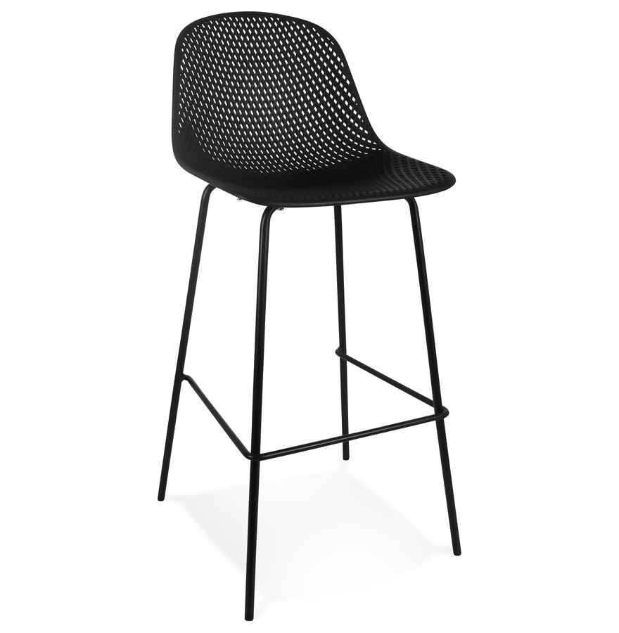 Alterego Tabouret de bar LOKI Couleur du cadre Noir Assise Noir