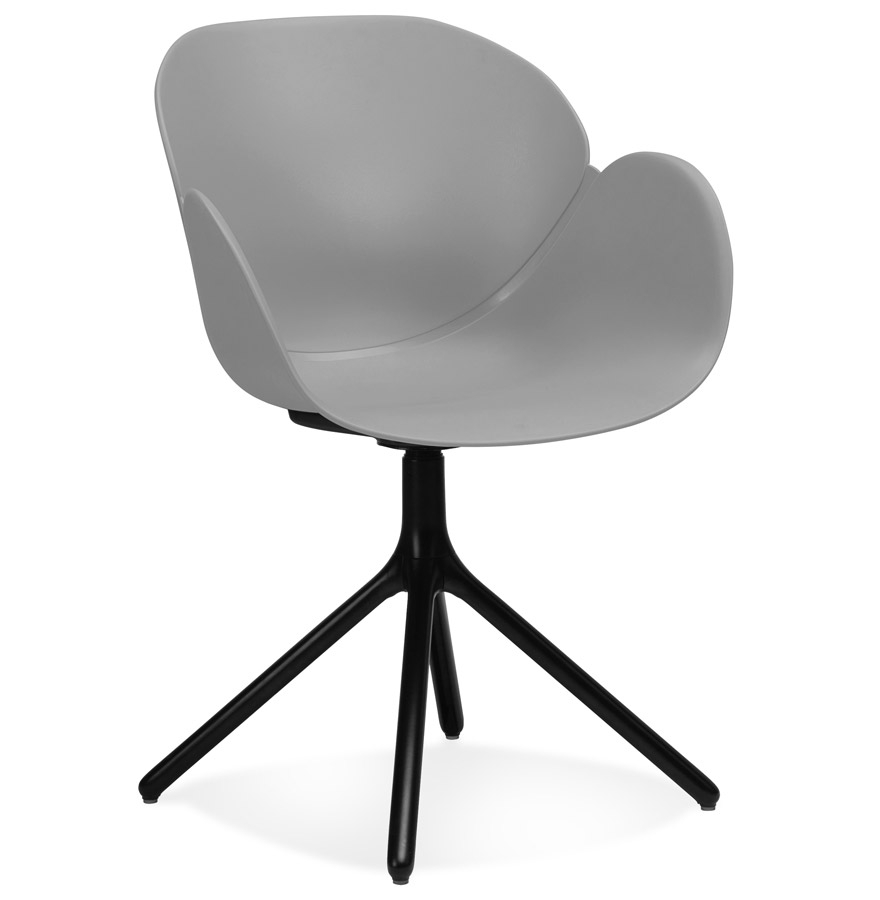 Alterego Fauteuil APODIS Couleur du cadre Noir Assise Gris