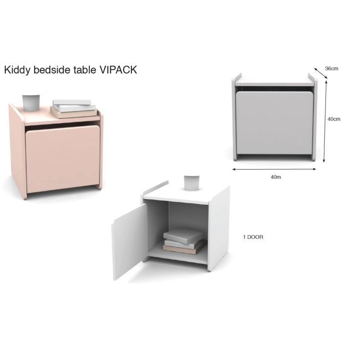 Kiddy nachttafel cool grey *