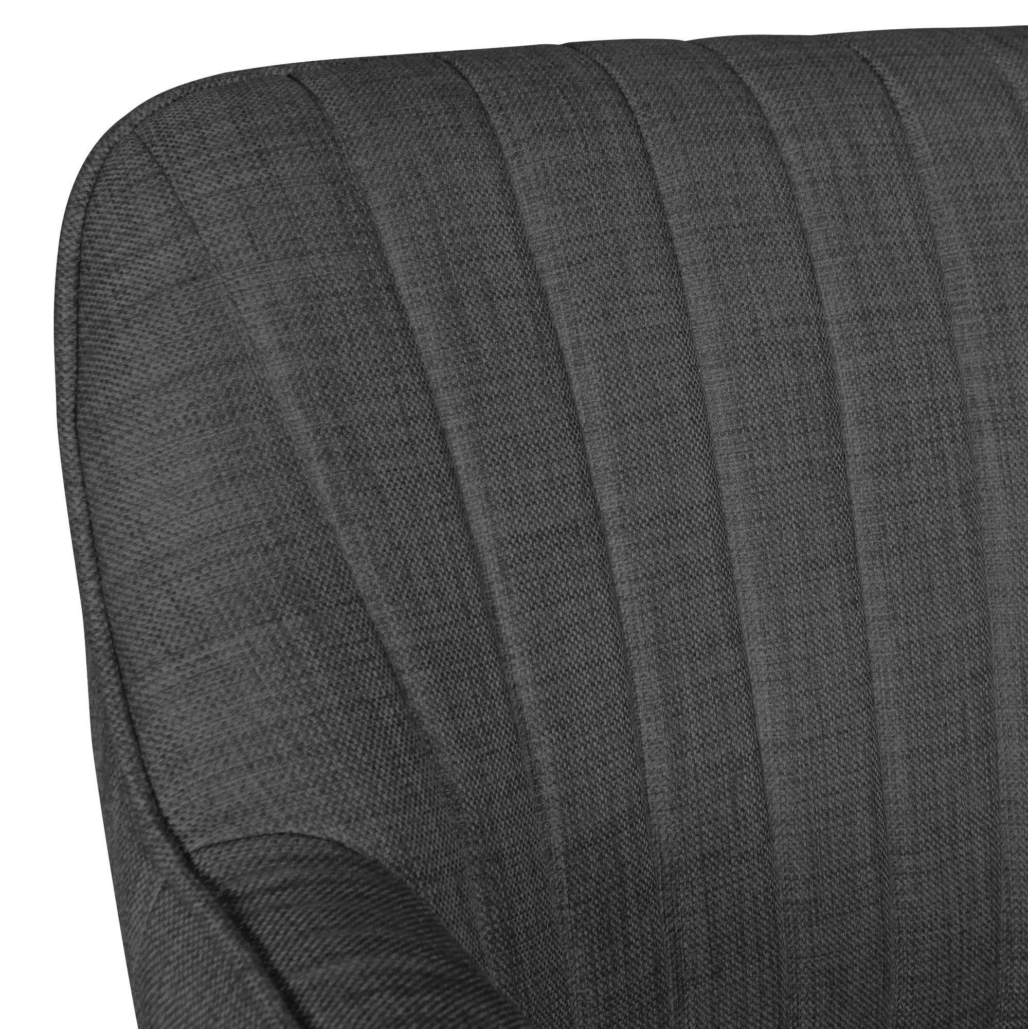 Bureaustoel mara antraciet stoffen design draaifauteuil met rug 120 kg