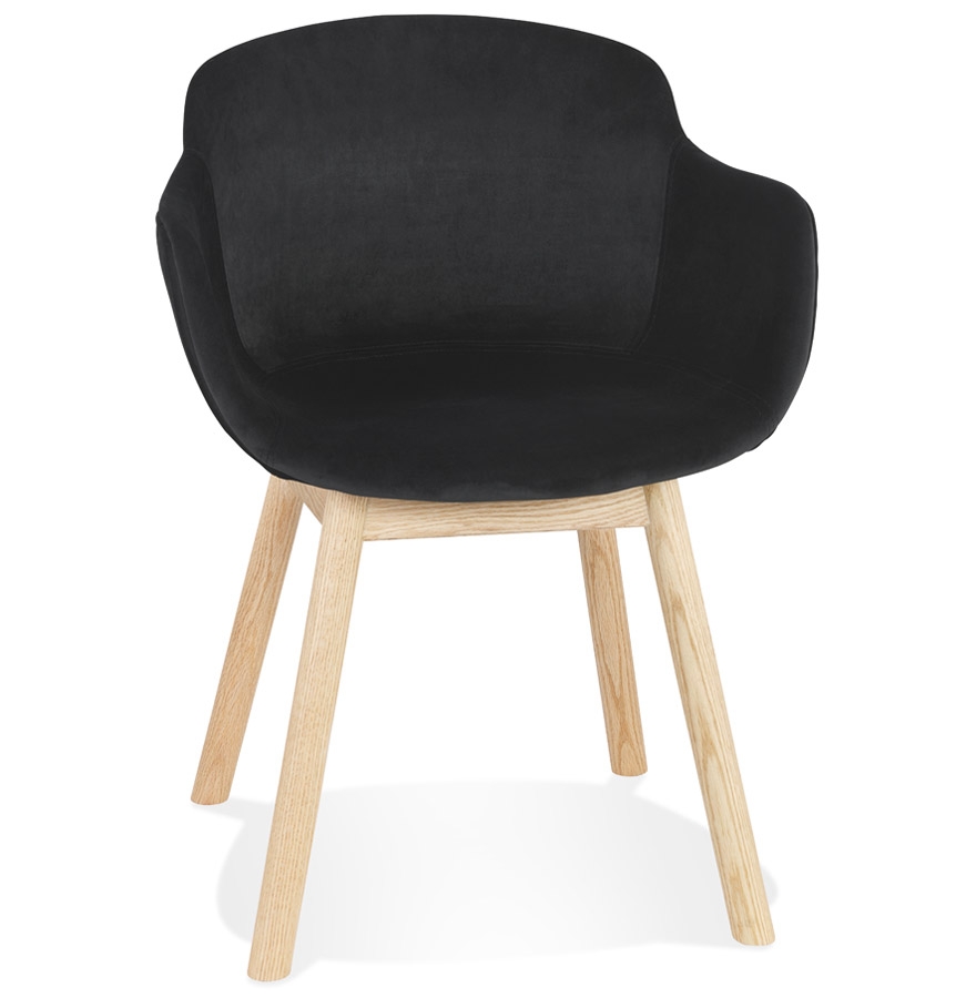 Alterego Fauteuil FRIDA Couleur du piètement Nature Assise Noir