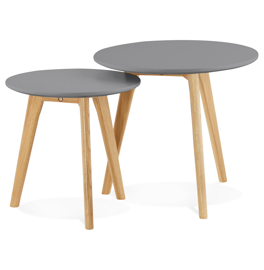 Alterego Table basse GABY Couleur du cadre Nature Plateau de table Gris foncé