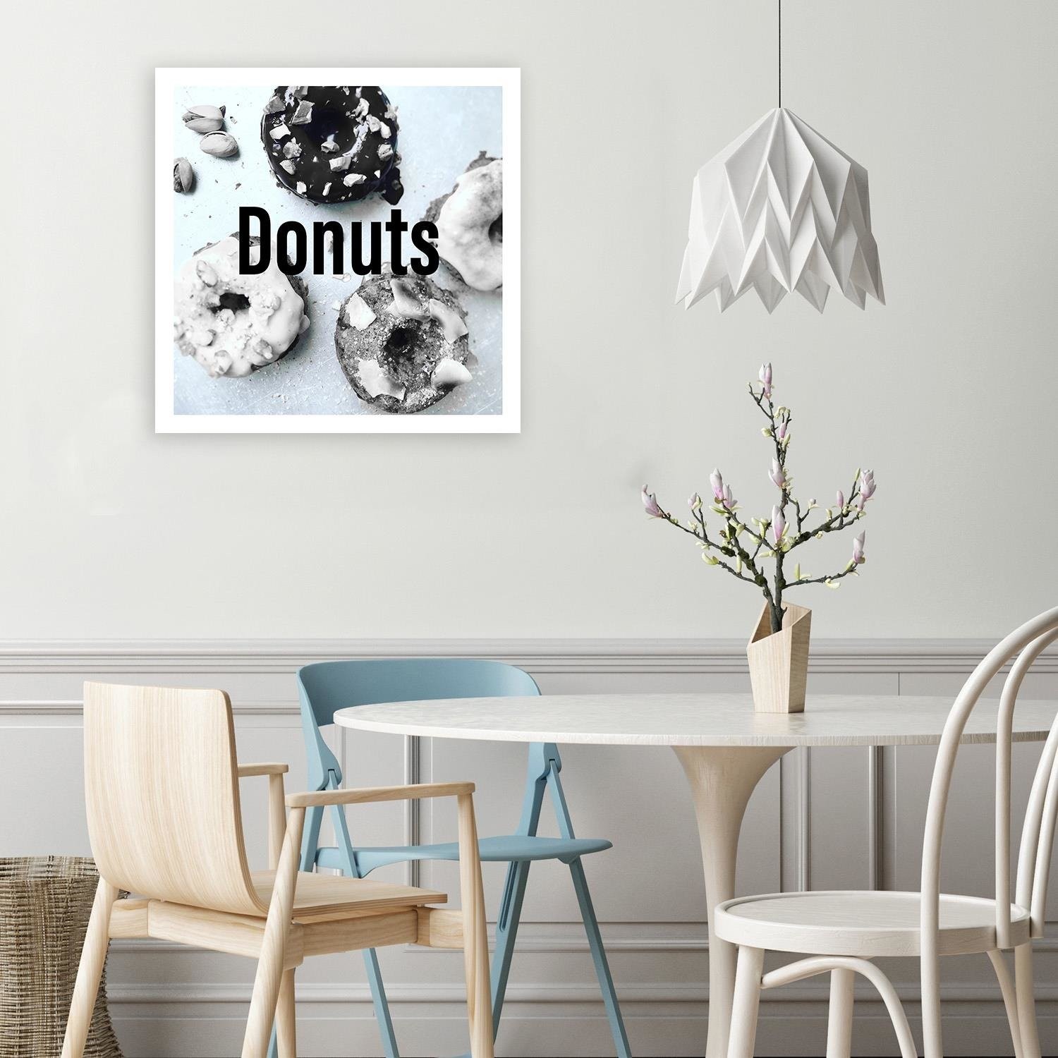 Klassieke donutslijst geprint op canvas met mdf-frame