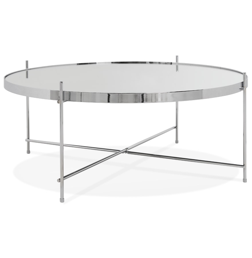 Alterego Table basse KOLOS LARGE Couleur du cadre Chrome Plateau de table Chrome