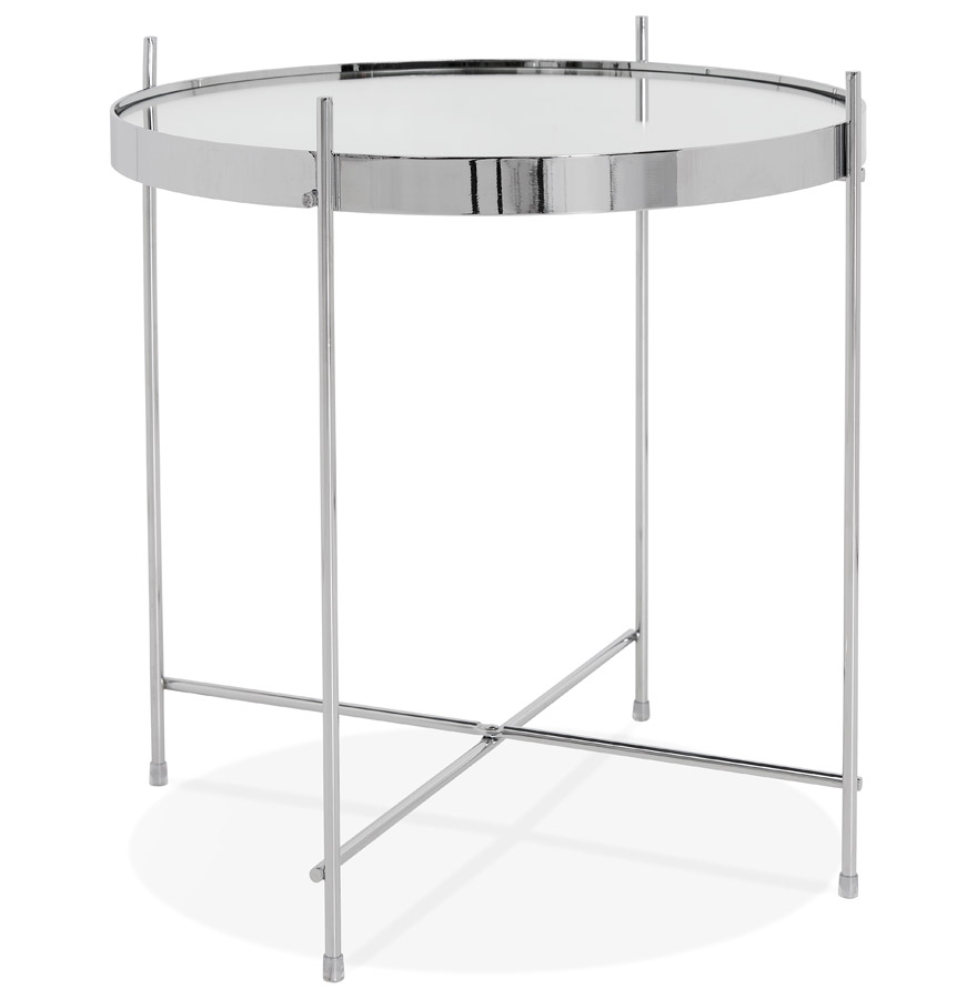 Alterego Table basse KOLOS SMALL Couleur du cadre Chrome Plateau de table Chrome