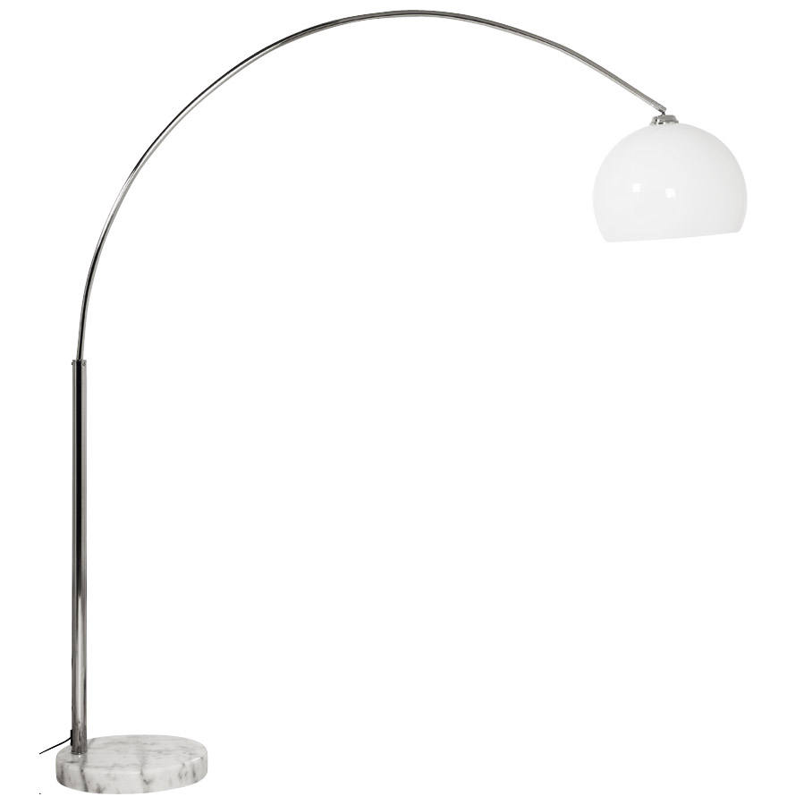 Alterego Lampadaire BIG BOW Couleur du cadre Chrome Couleur Blanc