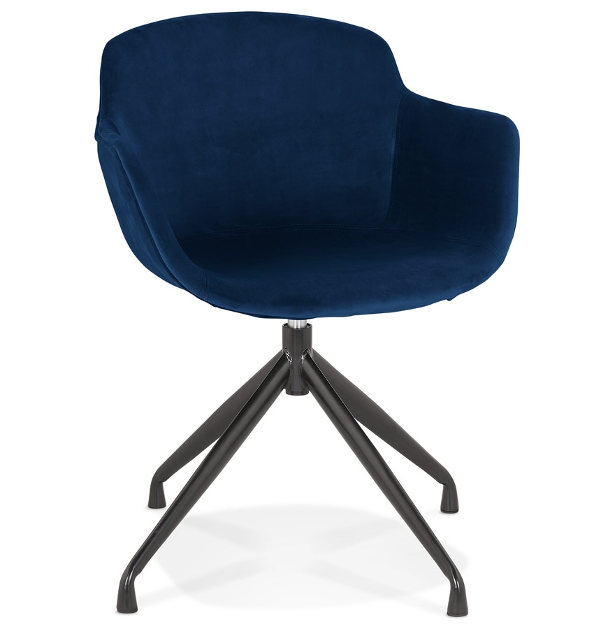 Alterego Fauteuil GRAPIN Couleur du piètement Noir Assise Bleu