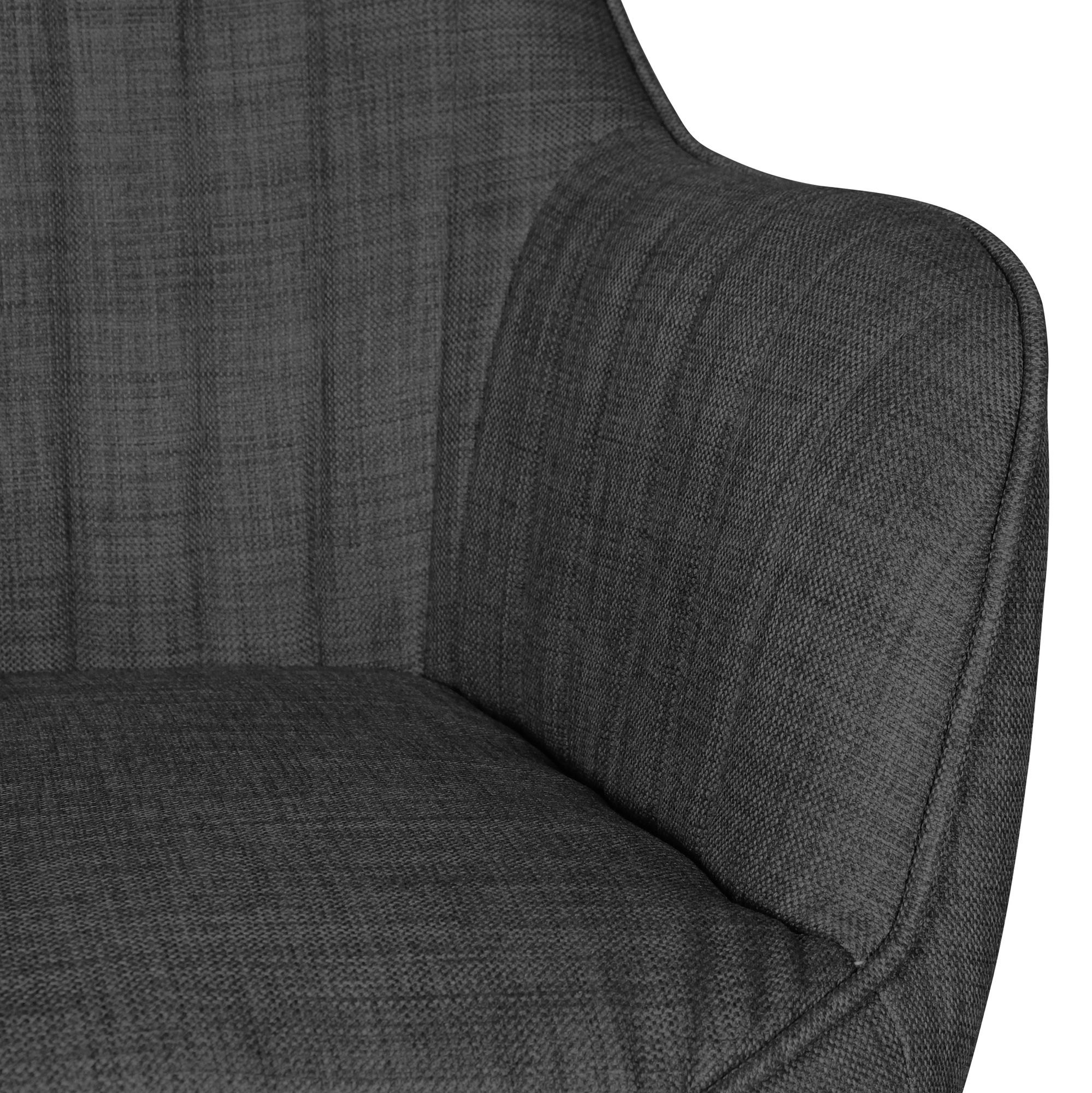 Bureaustoel mara antraciet stoffen design draaifauteuil met rug 120 kg