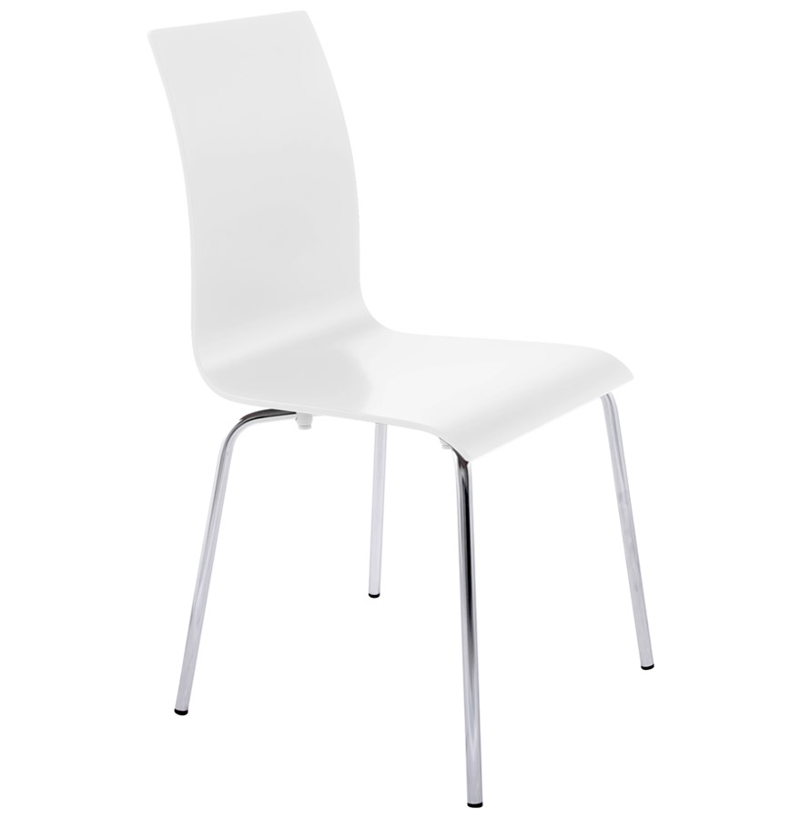 Alterego Chaise ESPERA Couleur du cadre Chrome Assise Blanc