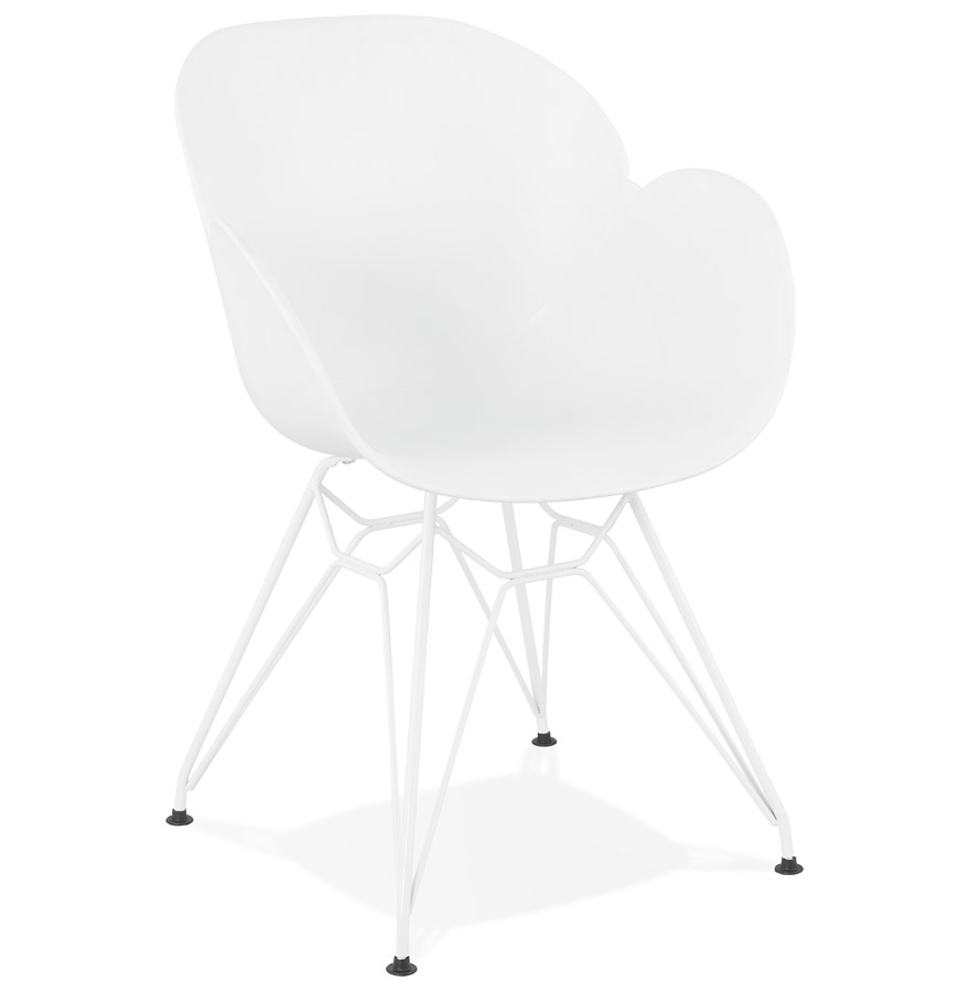 Alterego Fauteuil FIDJI Couleur du piètement Blanc Assise Blanc