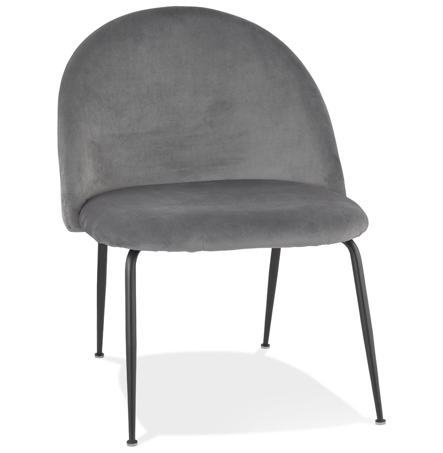 Alterego Chaise MERMAID Couleur du piètement Noir Assise Gris clair