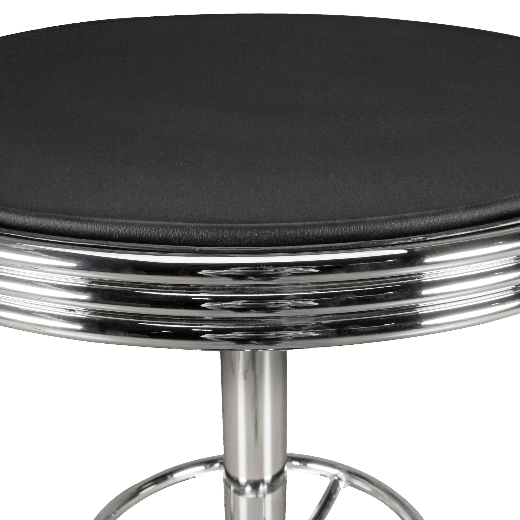 American diner bar tafel elvis rond ø 60 cm aluminium imitatieleer