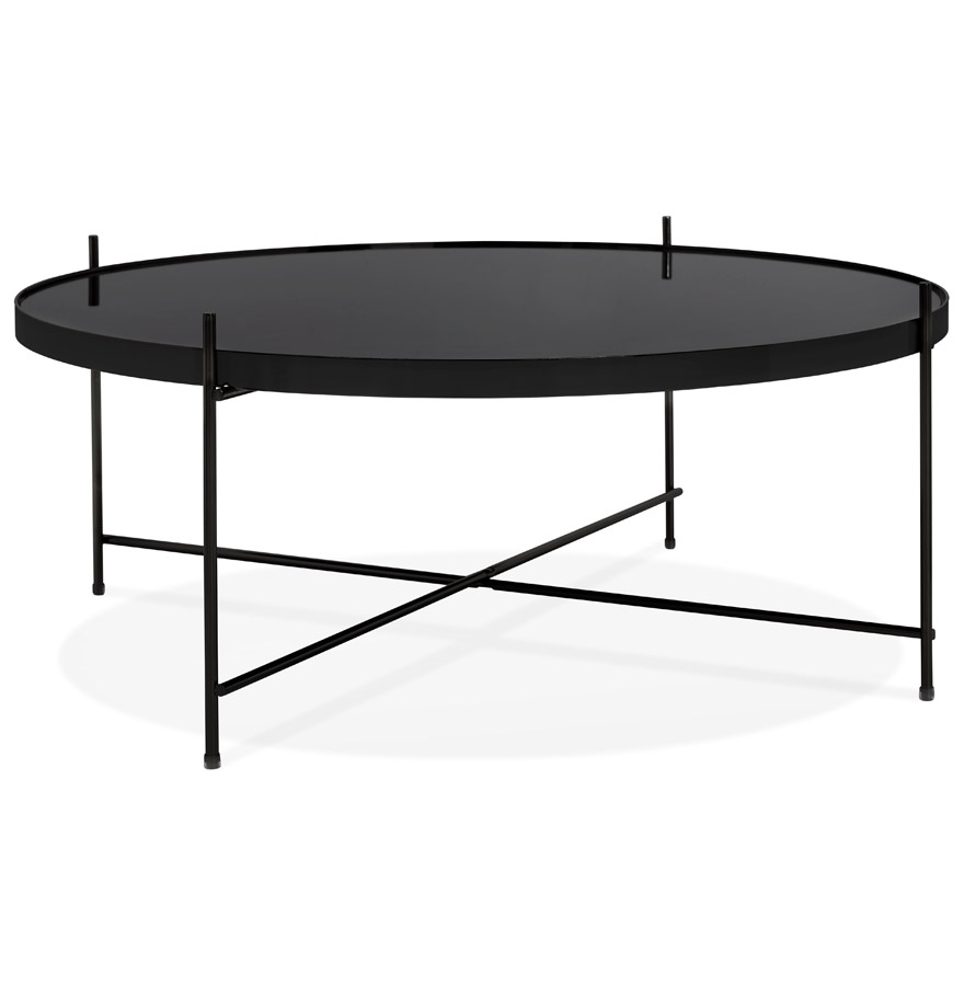 Alterego Table basse KOLOS LARGE Couleur du cadre Noir Plateau de table Noir