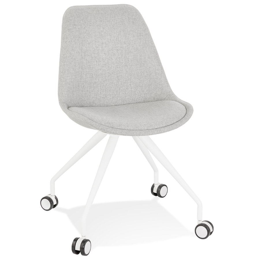 Alterego Chaise de bureau SNAP Couleur du piètement Blanc Assise Gris