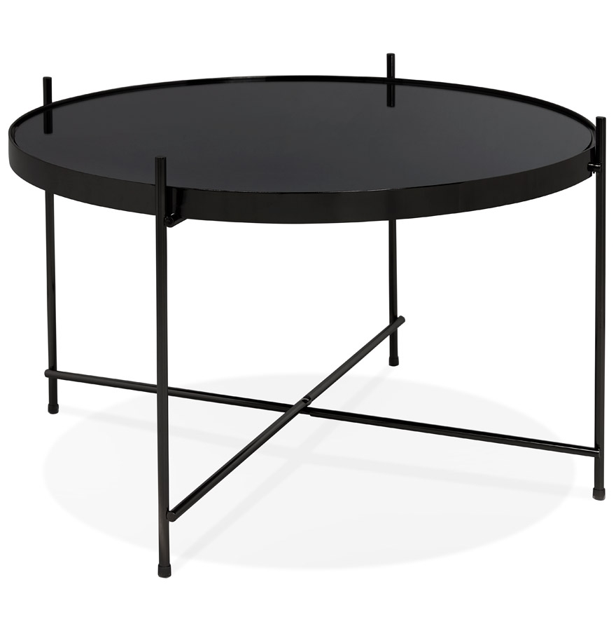 Alterego Table basse KOLOS MEDIUM Couleur du cadre Noir Plateau de table Noir