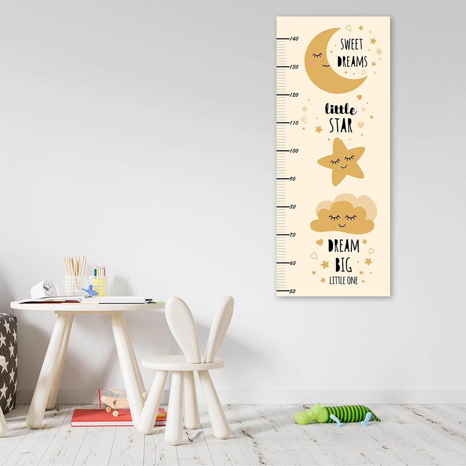 Frame met meter voor het meten van de kinderlengte van 40 cm gemaakt van mdf sweet dreams