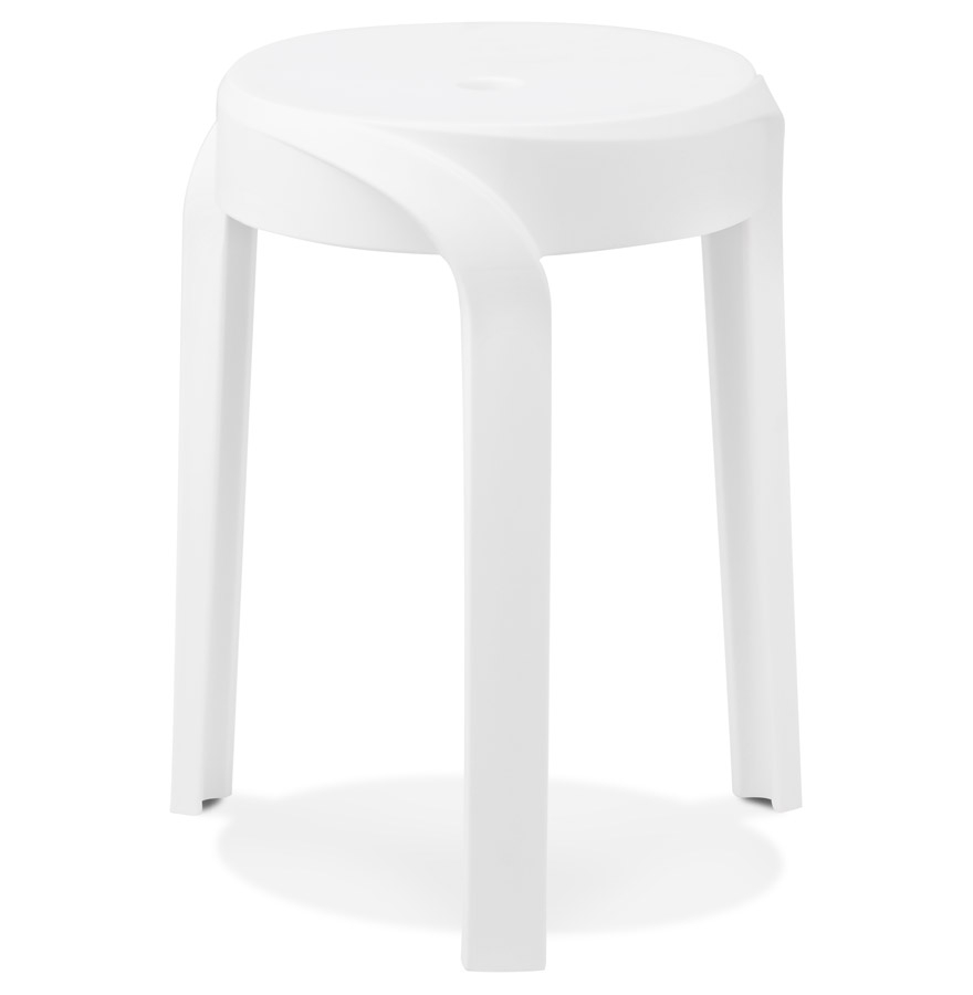 Alterego Tabouret POMPA Couleur du piètement Blanc Assise Blanc