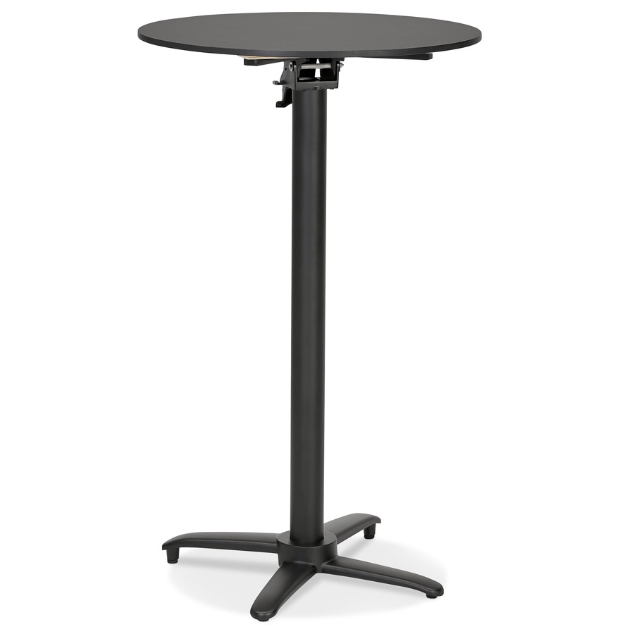 Alterego Table haute PAXTON Couleur du cadre Noir Plateau de table Noir