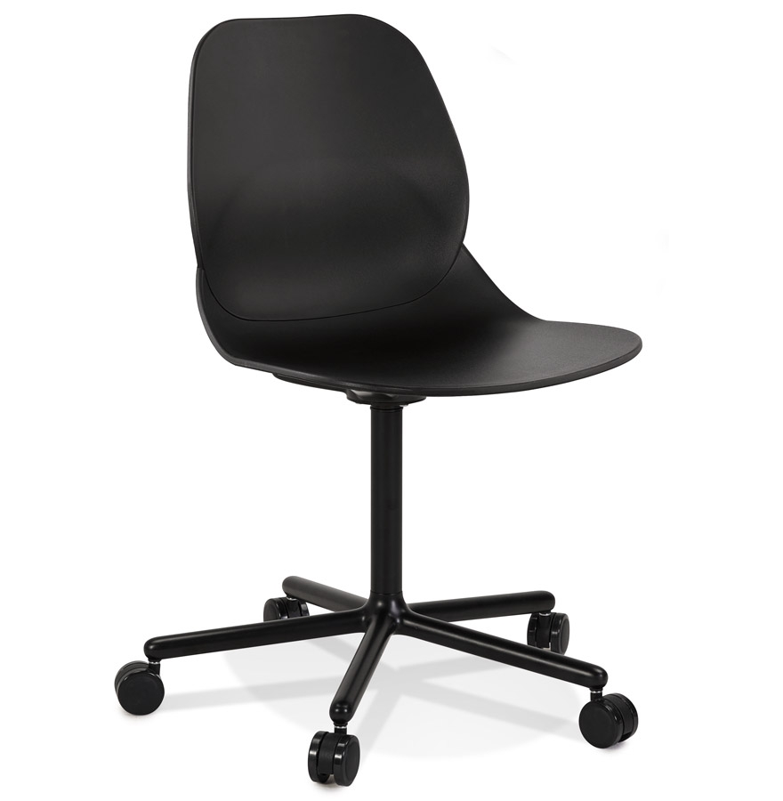 Alterego Chaise de bureau MAGELLAN Couleur du cadre Noir Assise Noir