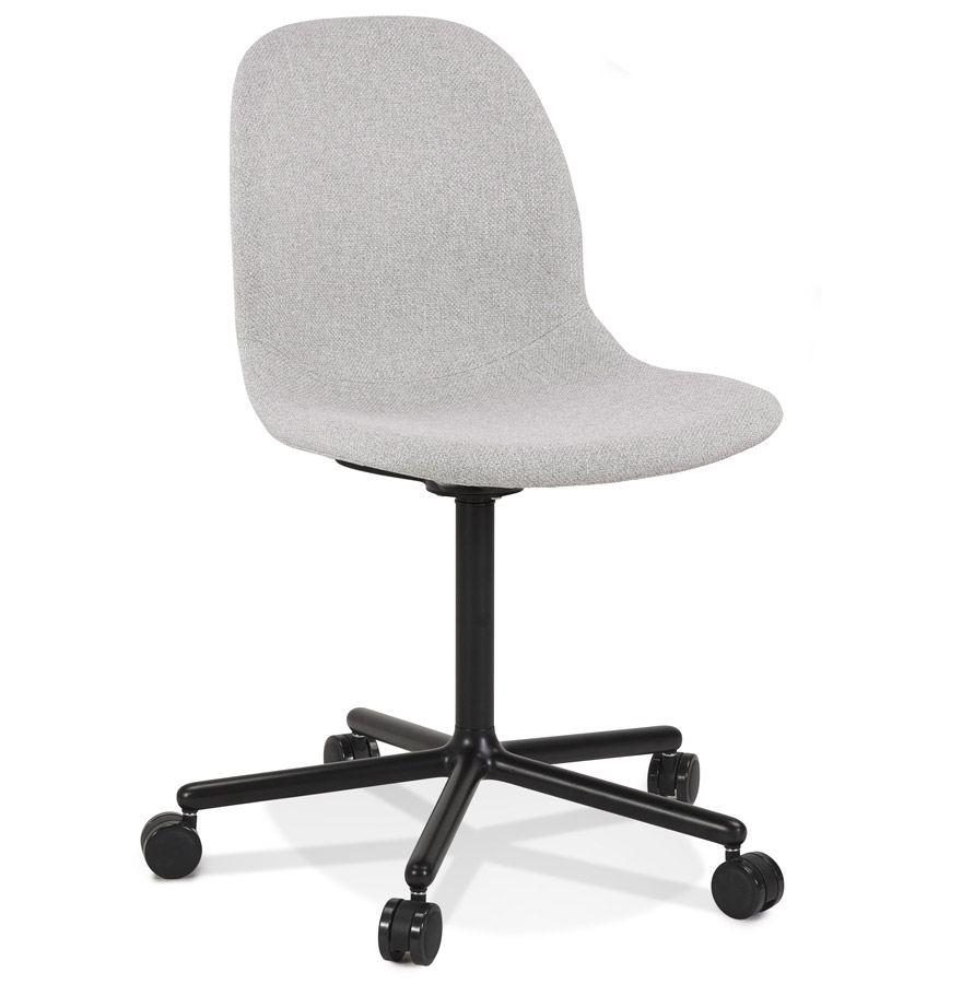 Alterego Chaise de bureau POLARIS Couleur du cadre Noir Assise Gris clair