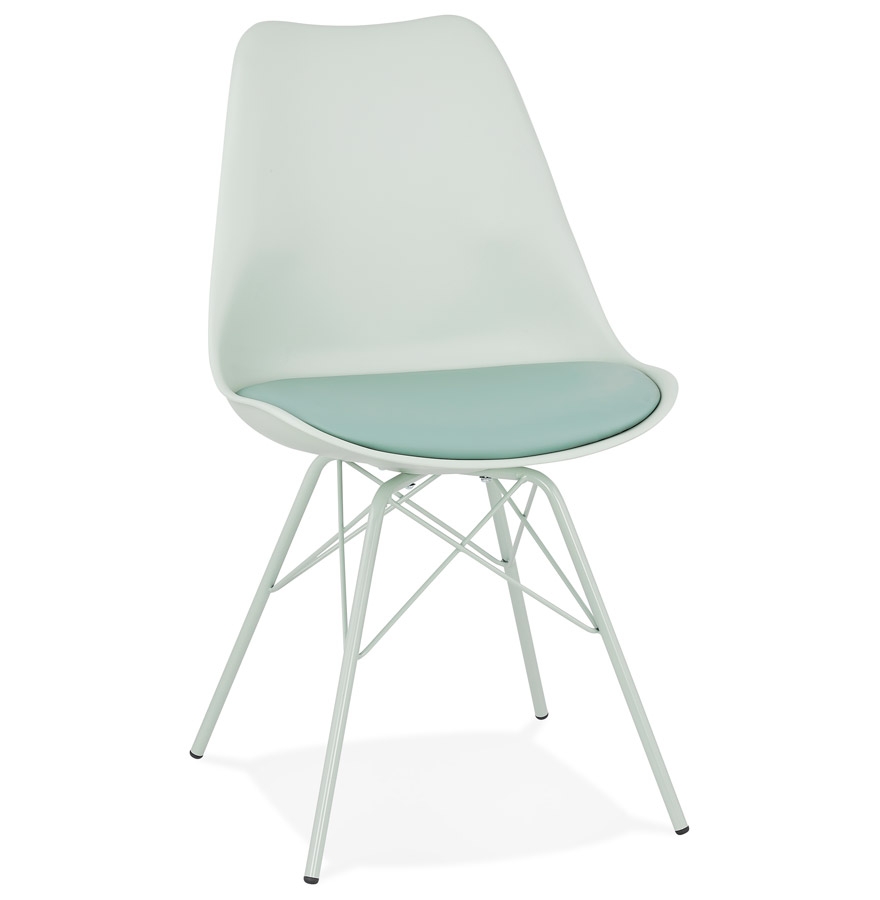 Alterego Chaise BYBLOS Couleur du piètement Vert pastel Assise Vert pastel