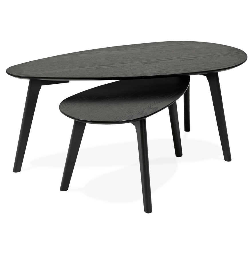 Alterego Table basse STOKOLM Couleur du cadre Noir Plateau de table Noir