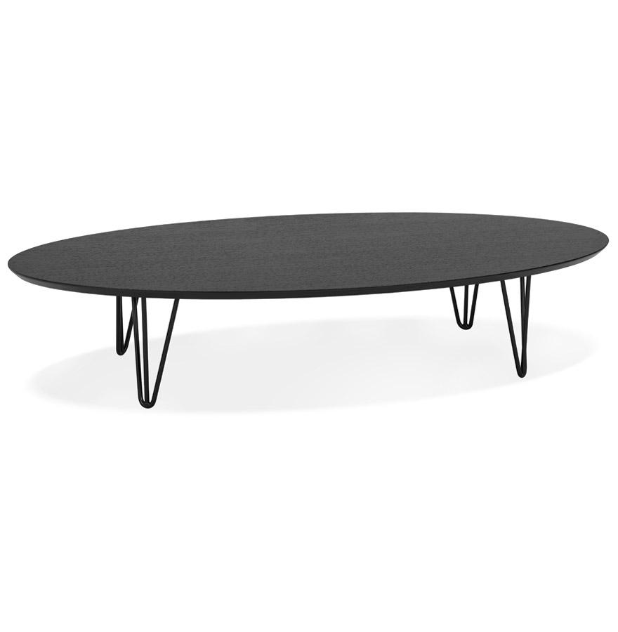 Alterego Table basse ELYPSE Couleur du cadre Noir Plateau de table Noir