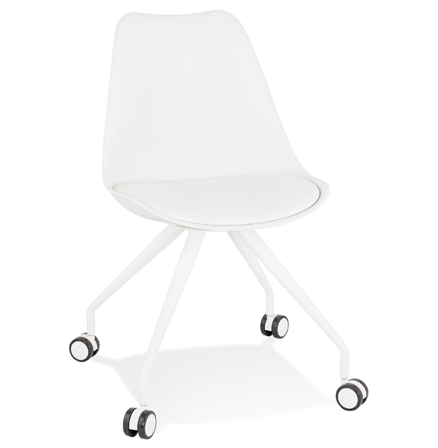 Alterego Chaise de bureau SKIN Couleur du cadre Blanc Assise Blanc