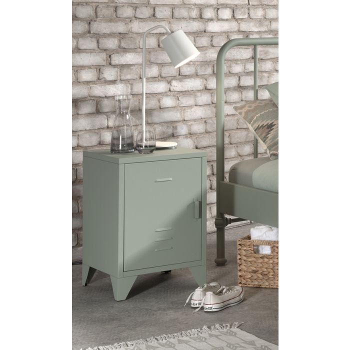 Bronxx nachttafel mat olive green