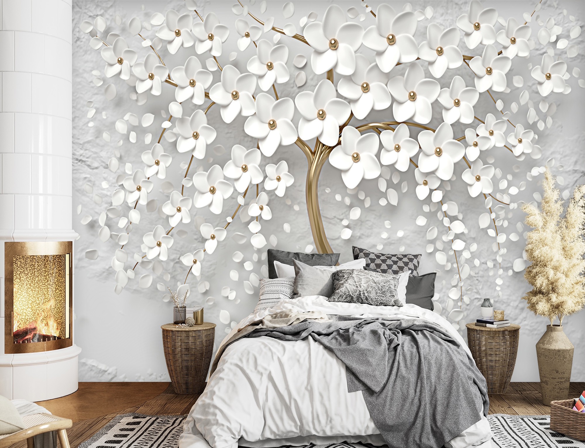 Wallpaper, Abstract flowering tree