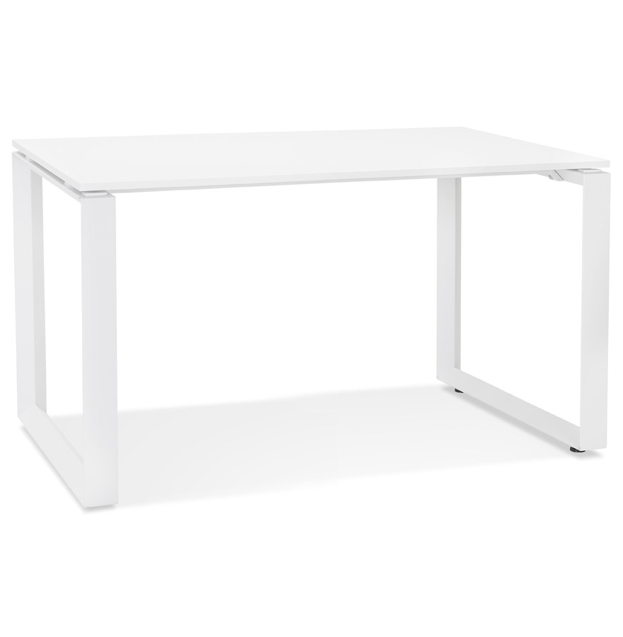 Alterego Bureau BAKUS 120x60 cm Couleur du cadre Blanc Plateau de table Blanc