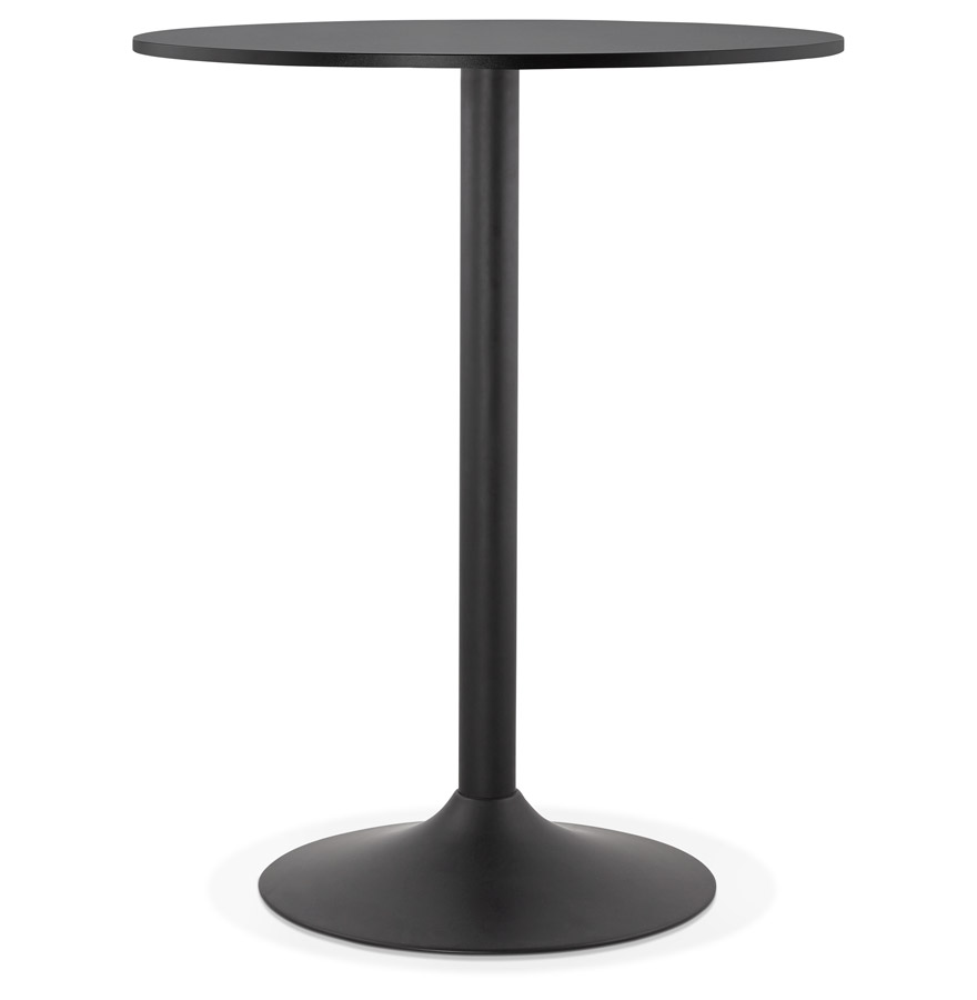 Alterego Table haute BRASILIA Couleur du cadre Noir Plateau de table Noir