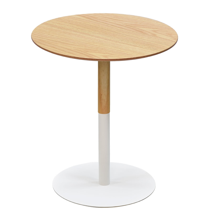 Alterego Table basse DILA MINI Couleur du piètement Blanc Plateau Naturel