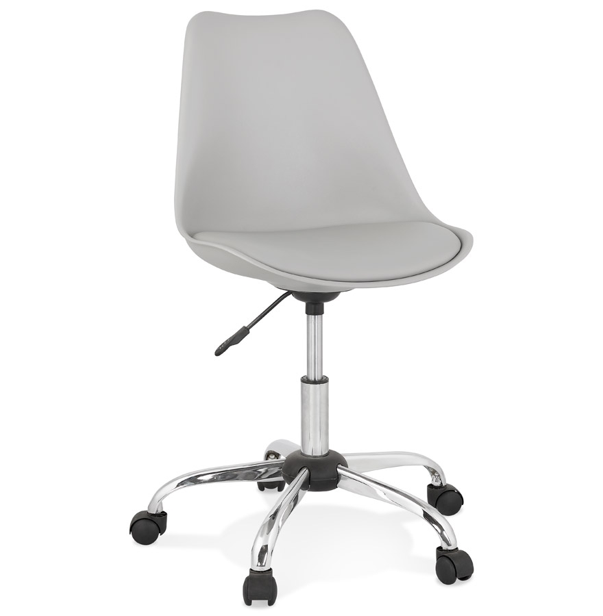 Alterego Chaise de bureau MONKY Couleur du piètement Chrome Assise Gris