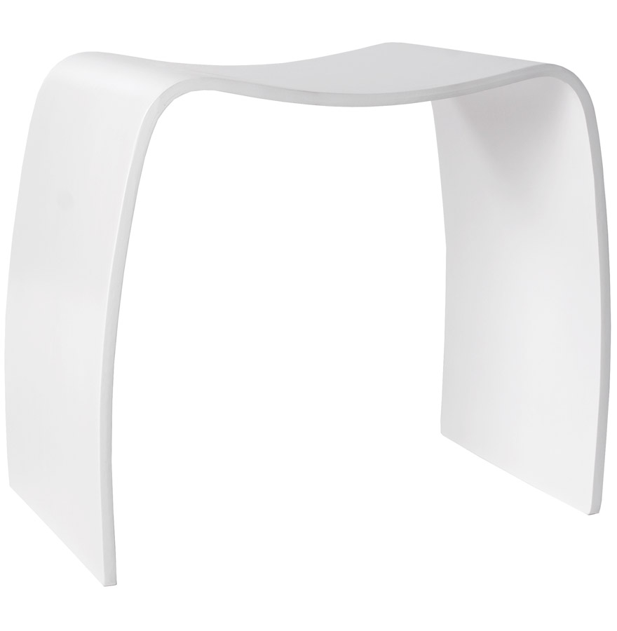 Tabouret bas d'appoint 'MOJO' en bois blanc