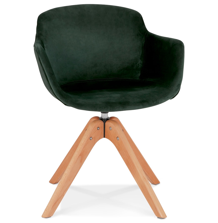 Alterego Fauteuil BERNI Couleur du cadre Nature Assise Vert