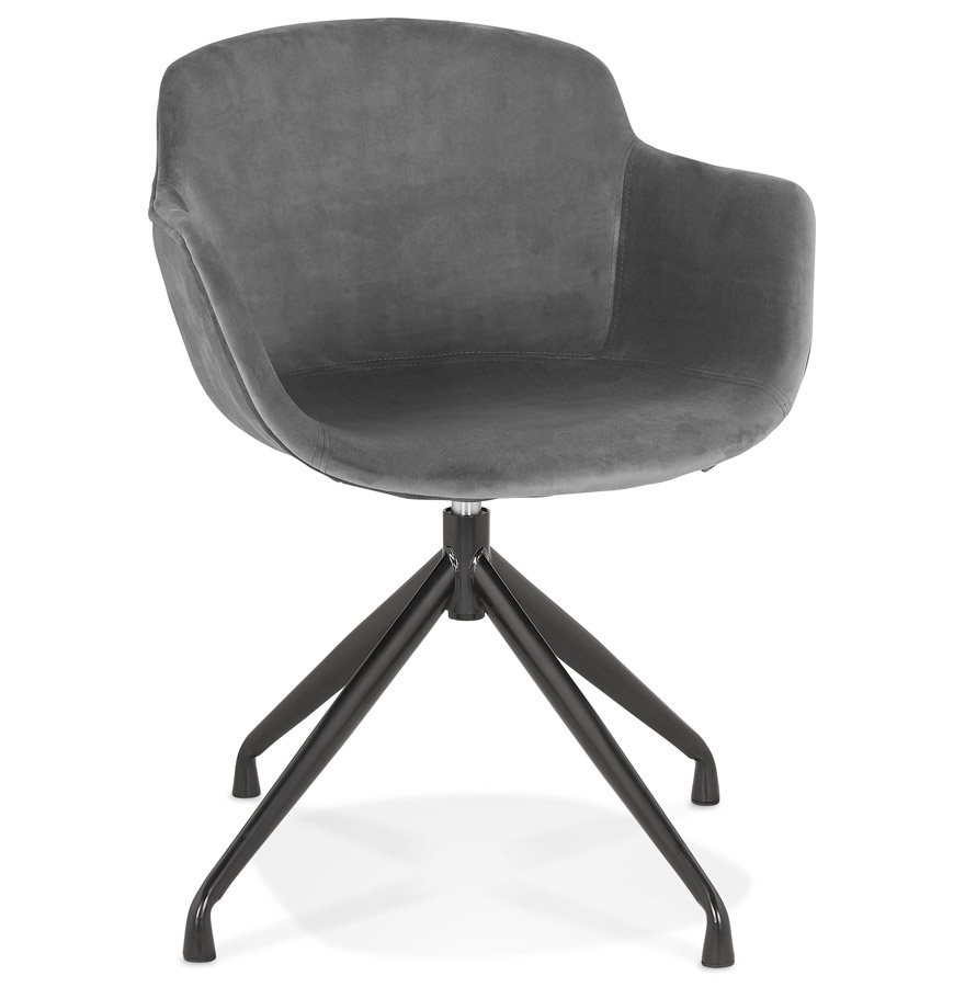 Alterego Fauteuil GRAPIN Couleur du piètement Noir Assise Gris