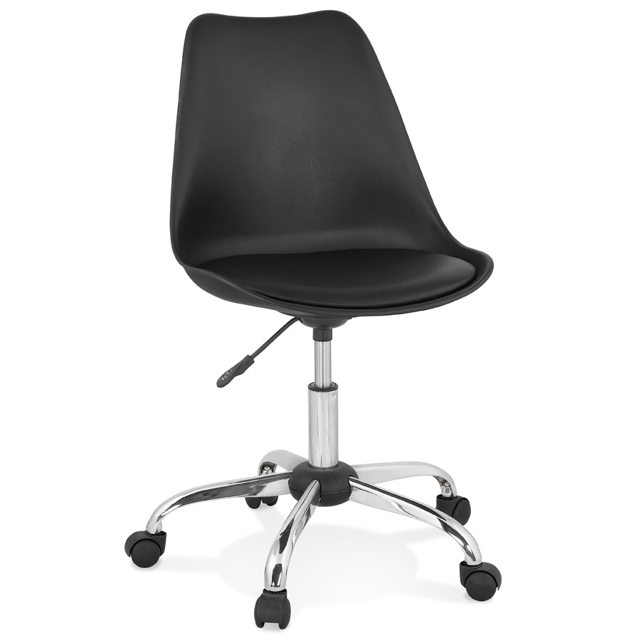 Alterego Chaise de bureau MONKY Couleur du cadre Chrome Assise Noir