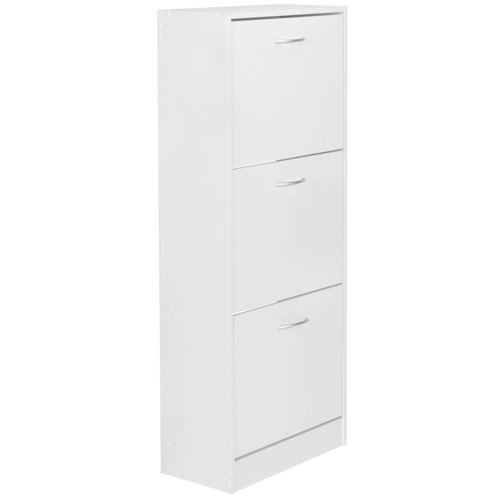 BELLA armoire à chaussures avec 3 compartiments rabattables, 125 cm, pour 18 paires