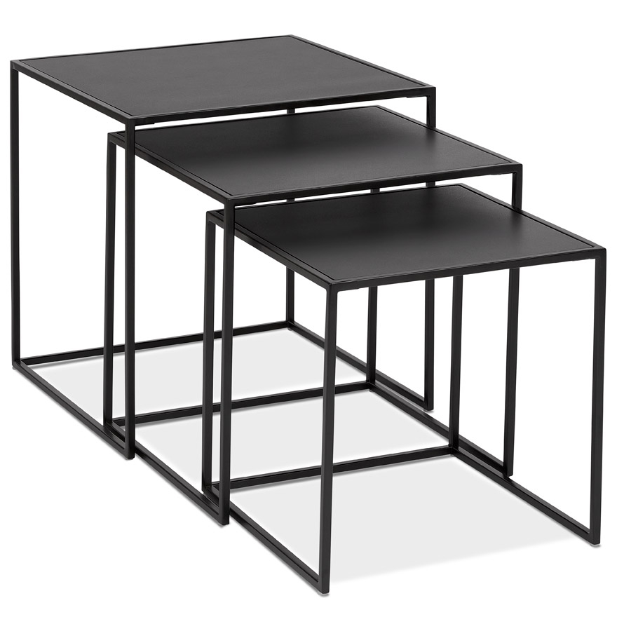 Alterego Table basse BAGGY Couleur du cadre Noir Plateau de table Noir