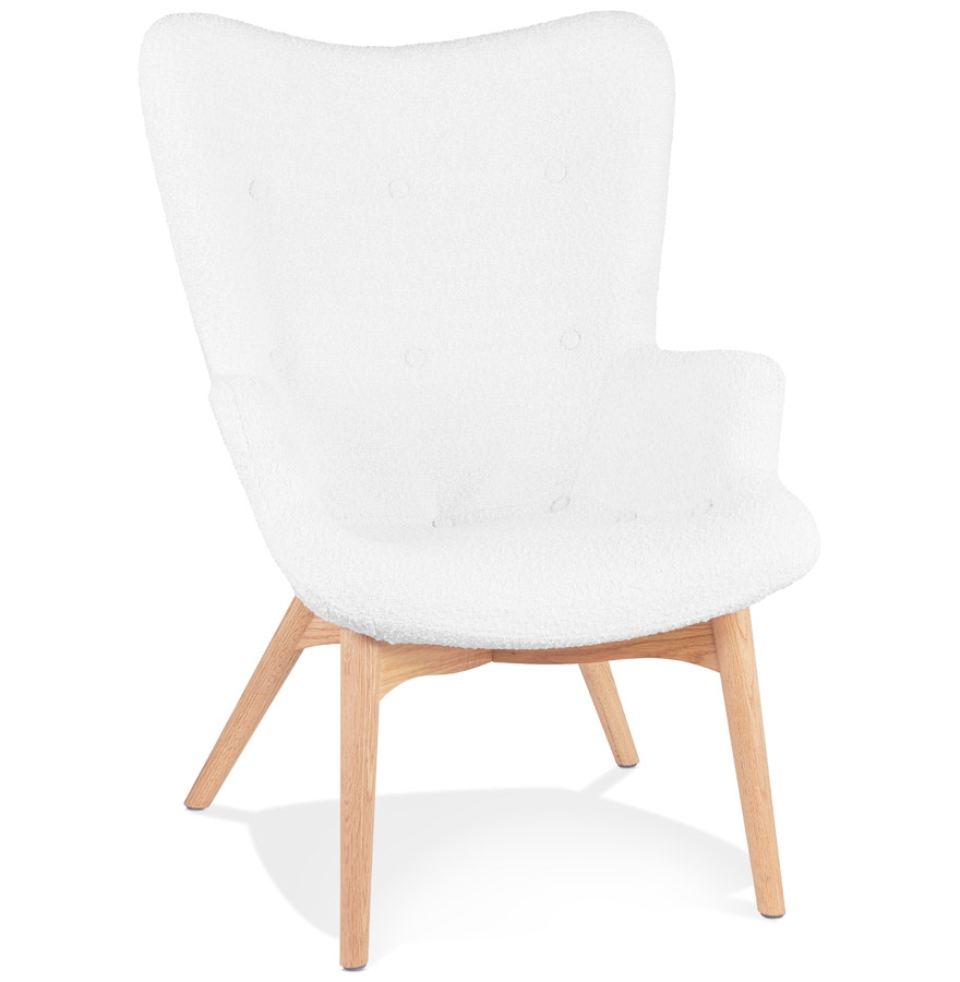 Alterego Fauteuil TRAPEUR Couleur du piètement Nature Assise Blanc