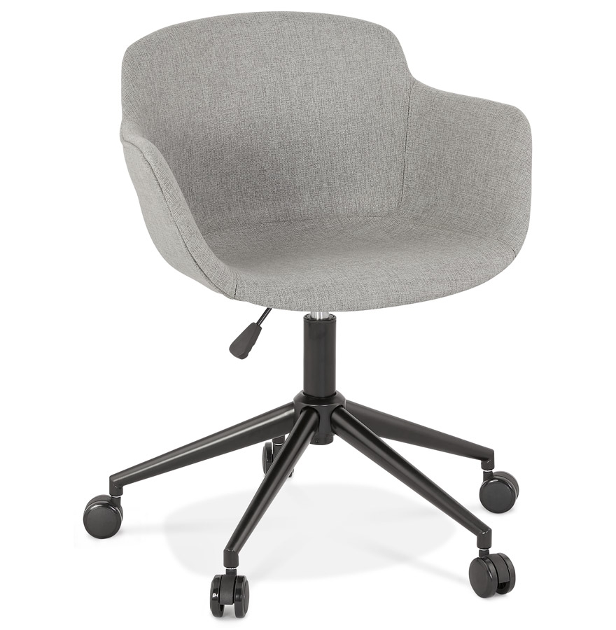 Alterego Fauteuil CENTURION Couleur du piètement Noir Assise Gris clair