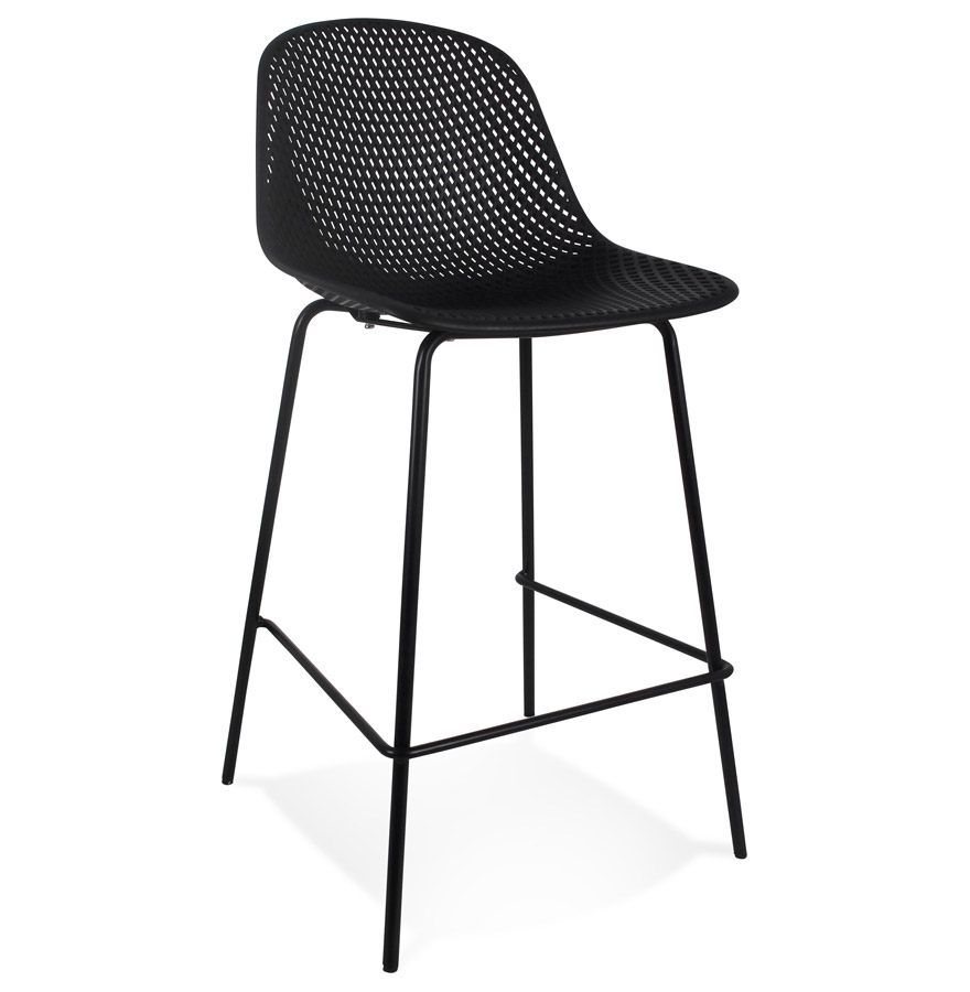 Alterego Tabouret de bar LOKI MINI Couleur du cadre Noir Assise Noir