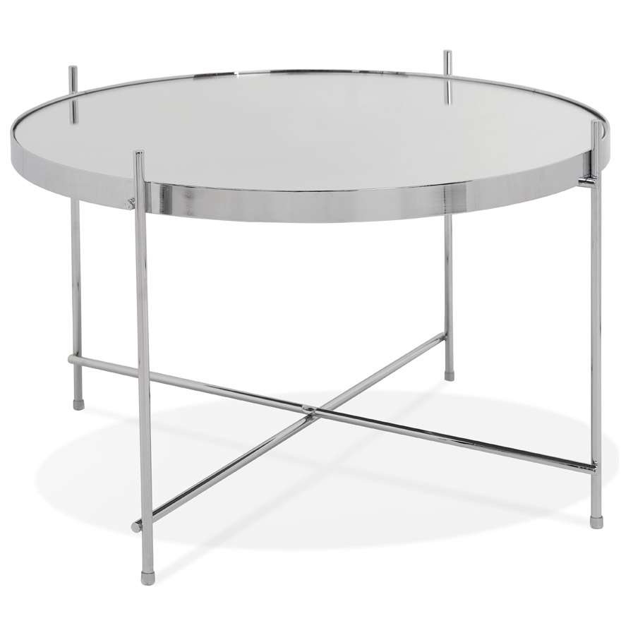 Alterego Table basse KOLOS MEDIUM Couleur du cadre Chrome Plateau de table Chrome