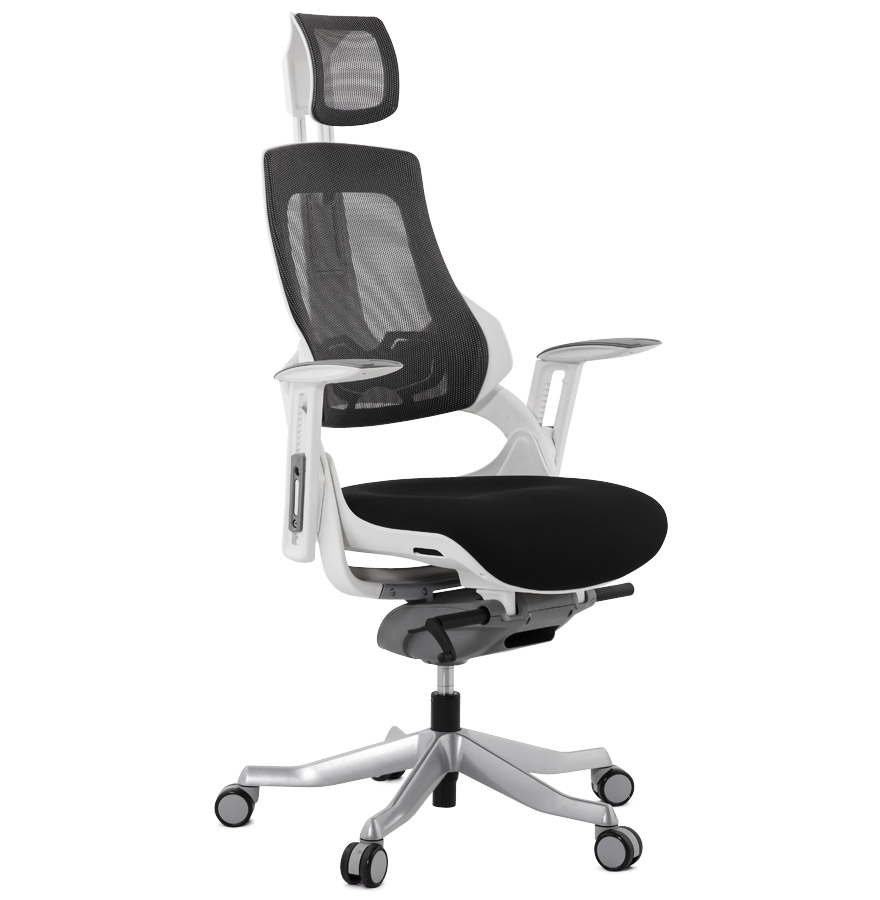 Alterego Chaise de bureau TEKNIK Couleur du cadre Assise en métal Blanc