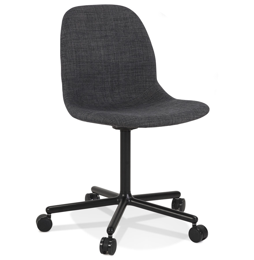 Alterego Chaise de bureau POLARIS Couleur du cadre Noir Assise Gris foncé