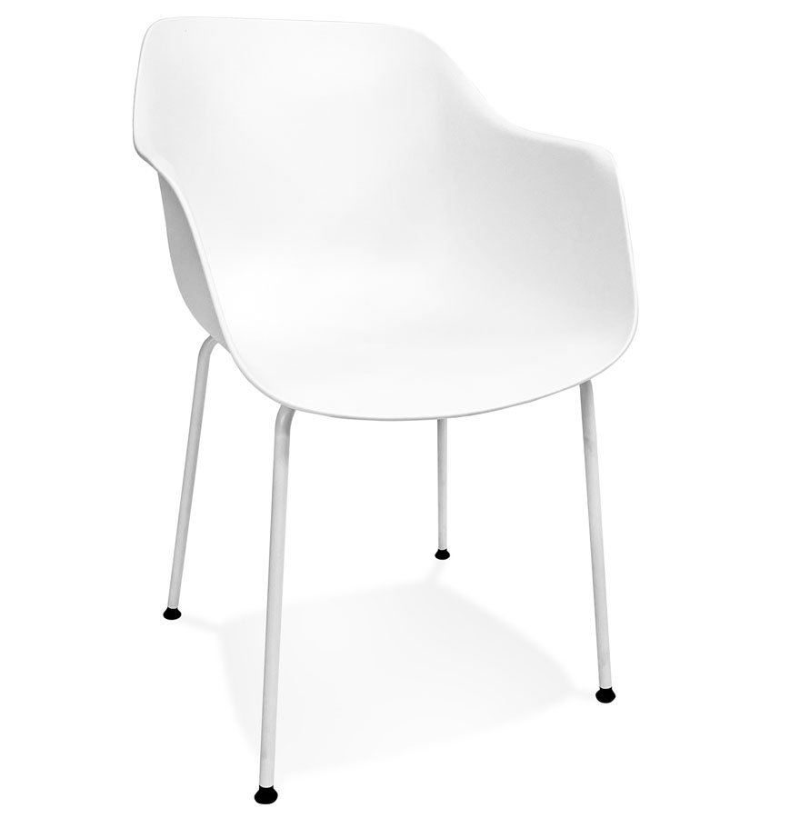 Alterego Fauteuil BACHO Couleur du piètement Blanc Assise Blanc