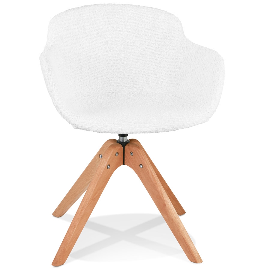 Alterego Fauteuil DESMA Couleur du piètement Nature Assise Blanc